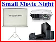 Small Indoor / Outdoor Movie Night Small Indoor / Outdoor Movie Night