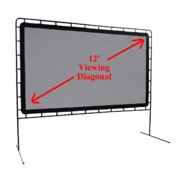 12 Foot Front or Rear Projection Screen, 16:9 Outdoor 