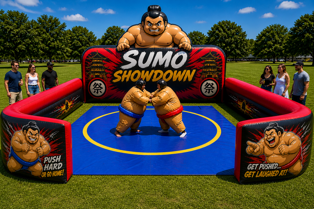 sumo wrestling suits competition game rentals in northern california and the san francisco bay area