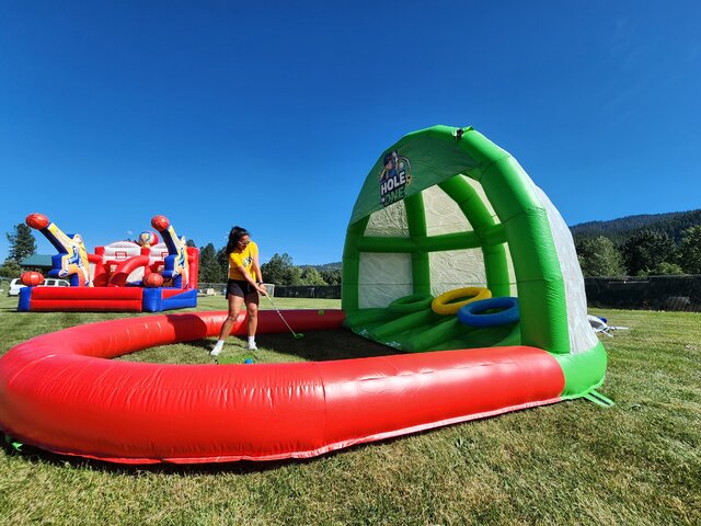 golf inflatable game for rent