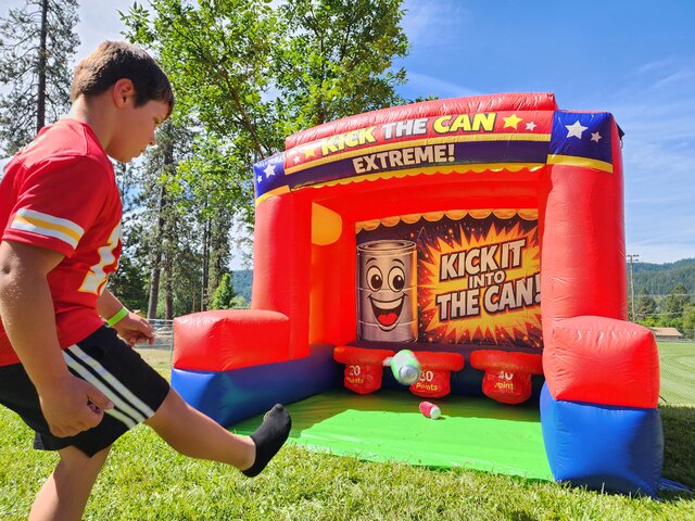 kick the can inflatable game
