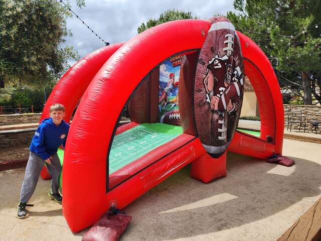 inflatable football throw game