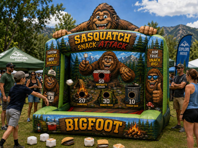 Bigfoot inflatable carnival game
