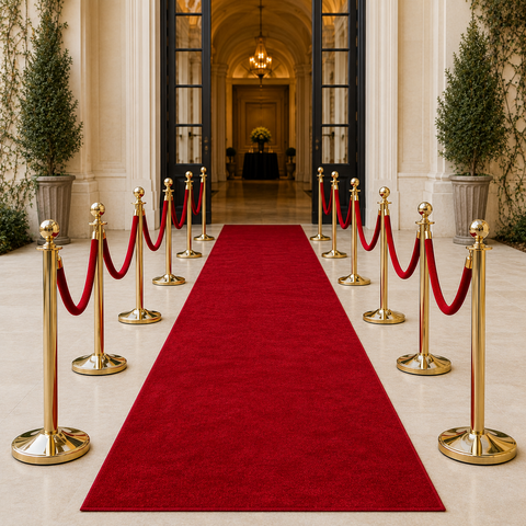 12-Stanchion Full Red Carpet Set 12-Stanchion Full Red Carpet Set