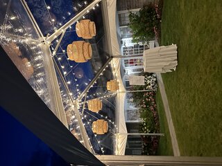 Overhanging Bistro Lights