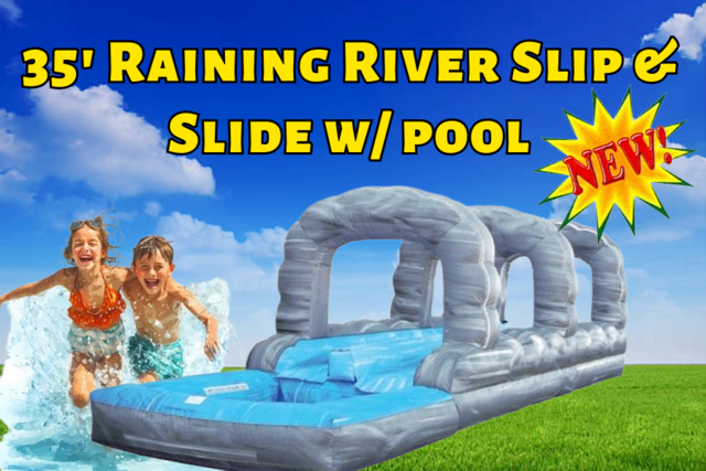 35' Raining River Slip & Slide w/ pool 35' Raining River Slip & Slide w/ pool