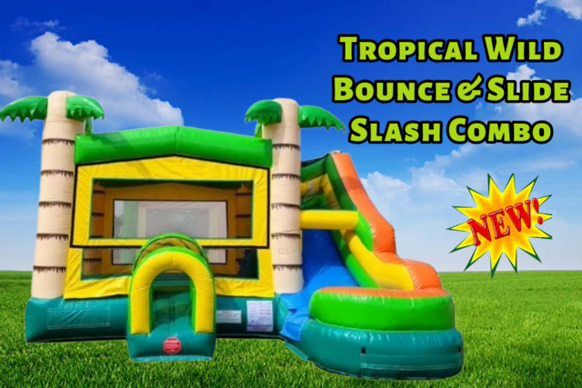 Tropical Wild Bounce Water Slide Combo Tropical Wild Bounce Water Slide Combo