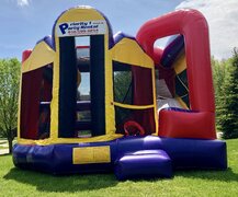 Ninja Bounce House with Slide and Pop Up Obstacles