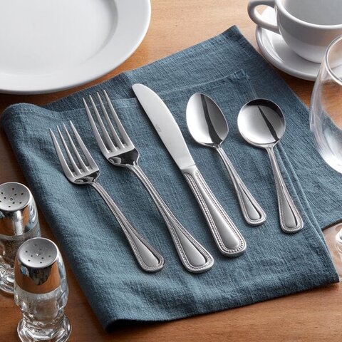 Beaded Stainless Steel- Flatware (10) Beaded Stainless Steel- Flatware (10)