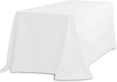 Rectangle white linen 90x156 (8ft Table touching floor)