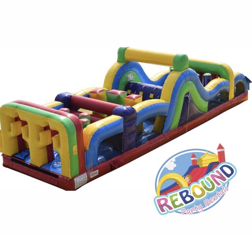 Retro Run 40 foot DRY Double Lane Obstacle Course 