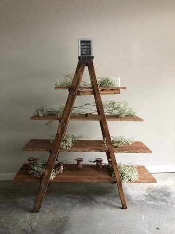 Vintage Wood Double Ladder Vintage Wood Double Ladder