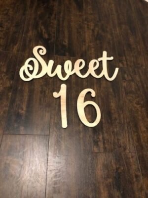Sweet 16 Wood Hanging Sign Sweet 16 Wood Hanging Sign