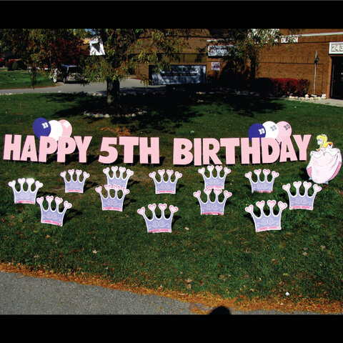 Princess Birthday Yard Sign