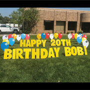 Balloon Happy Birthday Yard Sign
