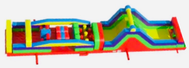 60ft Extreme Obstacle Course with Rock Wall Slide Dry Only 60ft Extreme Obstacle Course with Rock Wall Slide Dry Only