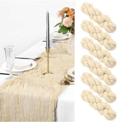 Beige Cheesecloth Runner