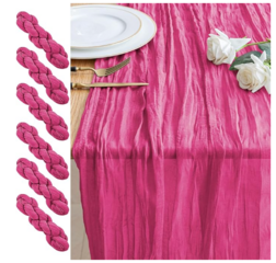 Deep Pink Cheesecloth Runner