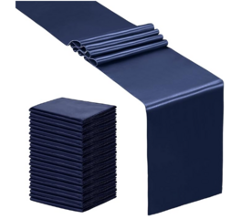 Navy Blue Satin Runner