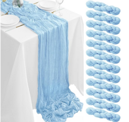 Baby Blue Cheesecloth Runner