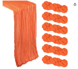 Orange Cheesecloth Runner