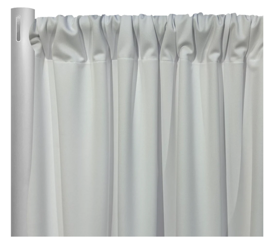 Scuba (Wrinkle-Free) Drapery Panel in White Scuba (Wrinkle-Free) Drapery Panel in White