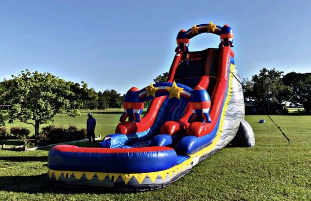 24 ft Rocket Double Drop Waterslide with XL Pool 24 ft Rocket Double Drop Waterslide with XL Pool