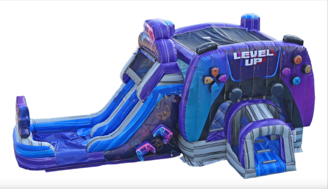 Gamer Dual Lane Slide Bounce House Combo (Wet or Dry) Gamer Dual Lane Slide Bounce House Combo (Wet or Dry)