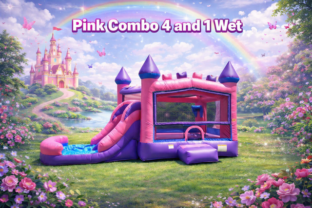 Pink Combo 4 in 1 Waterslide Pink Combo 4 in 1 Waterslide