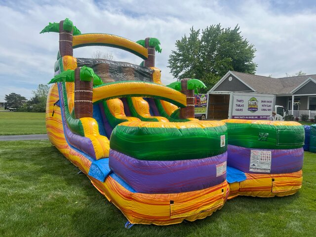 16' Tropical Falls Double Lane Water Slide 16' Tropical Falls Double Lane Water Slide