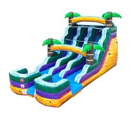 16' Tropical Falls Double Lane Water Slide