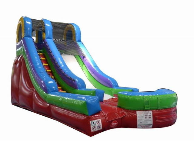 15' Single Lane Retro Color Dry Slide 15' Single Lane Retro Color Dry Slide