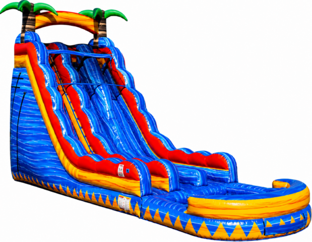 22ft Tropical Inferno Double Lane Slide 22ft Tropical Inferno Double Lane Slide