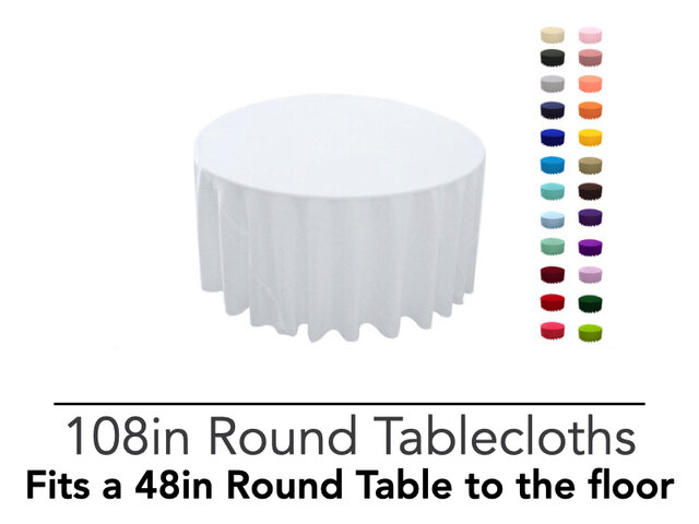 Polyester 108in Round Polyester 108in Round