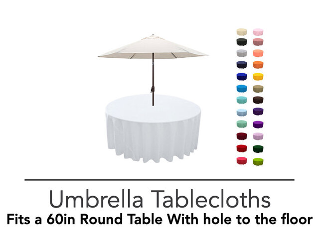 Polyester Tablecloths with Umbrella hole Polyester Tablecloths with Umbrella hole