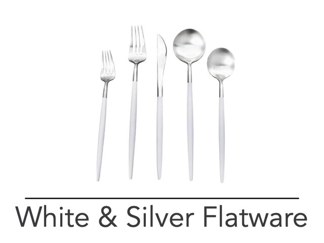 White and Silver Flatware White and Silver Flatware