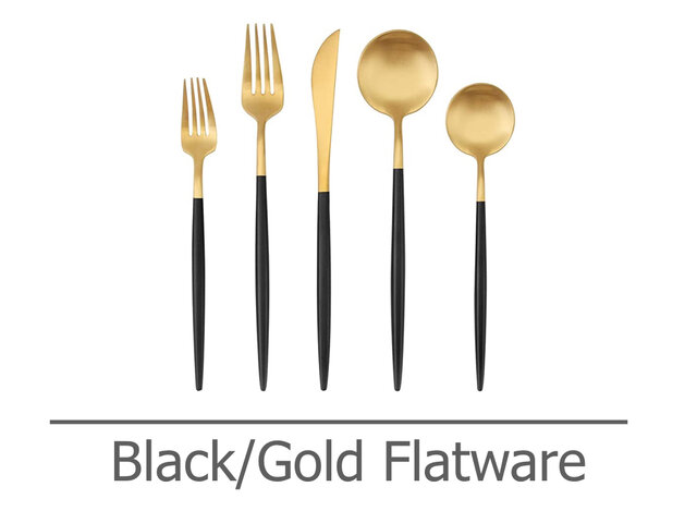 Black and Gold Flatware Black and Gold Flatware