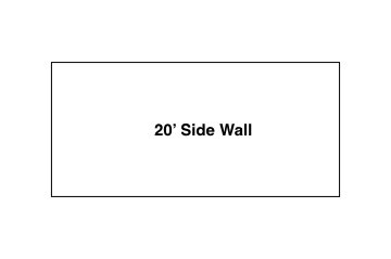 White 20x8ft Side Wall