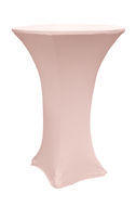Linen - Blush Spandex Cocktail Table Cover