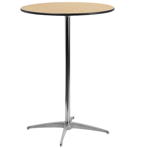 30in Round Cocktail Table
30in Round, 30in or 42in High
Seats 2