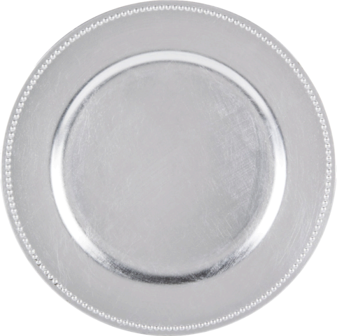 Silver Charger Plate (Plastic)