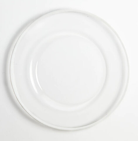 White Band Charger Plate (Glass)