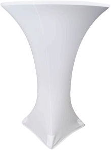 White Spandex Cocktail Table Cover