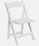White Resin Folding Chair