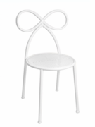 Kids White Bow Tie Chair