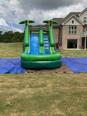 Inflated Bottom Water slide for sale Inflated Bottom Water slide for sale