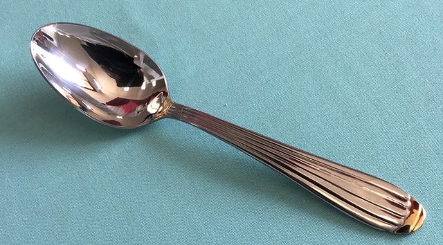 SOUP SPOON WITH GOLD ACCENT