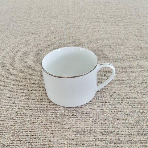 White Coffee Cup (Silver Band)