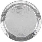 (t)20"  ROUND HAMMERED SERVING TRAY 