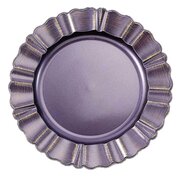 CHARGER PLATE ACRYLIC BRUSHED RIM (PURPLE/GOLD)